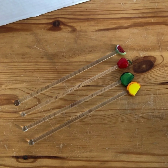 Hand Blown Fruit Swizzle Sticks - Picture 3 of 8